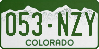 CO license plate 053NZY
