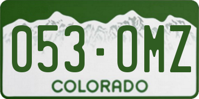 CO license plate 053OMZ