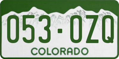 CO license plate 053OZQ