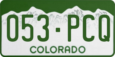 CO license plate 053PCQ
