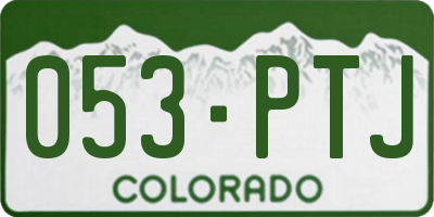 CO license plate 053PTJ