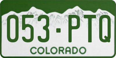 CO license plate 053PTQ
