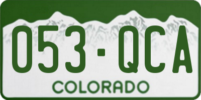 CO license plate 053QCA