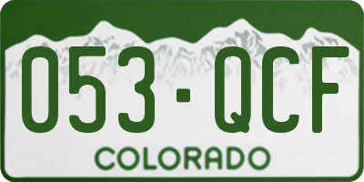 CO license plate 053QCF