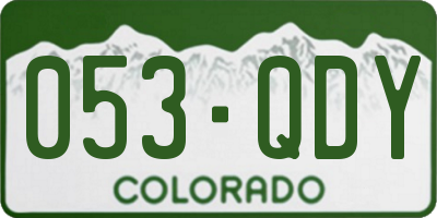 CO license plate 053QDY