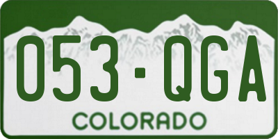 CO license plate 053QGA