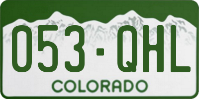 CO license plate 053QHL