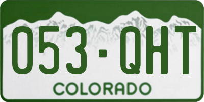 CO license plate 053QHT