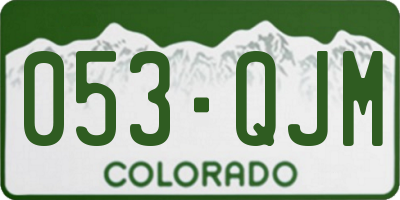 CO license plate 053QJM