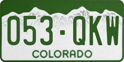 CO license plate 053QKW
