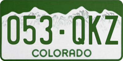 CO license plate 053QKZ