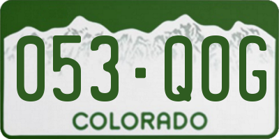 CO license plate 053QOG