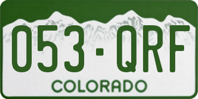 CO license plate 053QRF