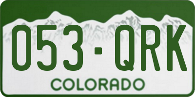 CO license plate 053QRK