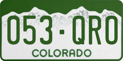 CO license plate 053QRO