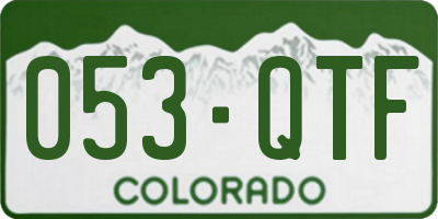 CO license plate 053QTF