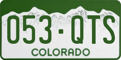 CO license plate 053QTS