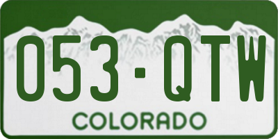 CO license plate 053QTW