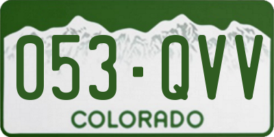 CO license plate 053QVV