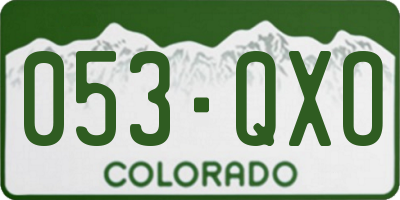 CO license plate 053QXO