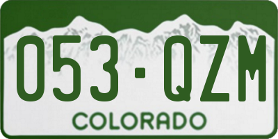 CO license plate 053QZM