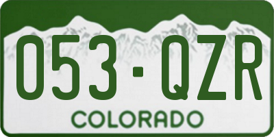 CO license plate 053QZR