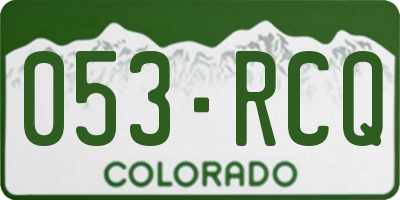 CO license plate 053RCQ