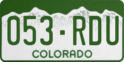 CO license plate 053RDU