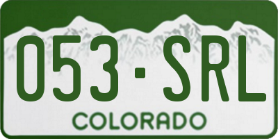 CO license plate 053SRL