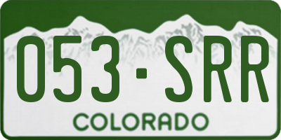 CO license plate 053SRR