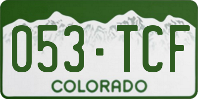 CO license plate 053TCF