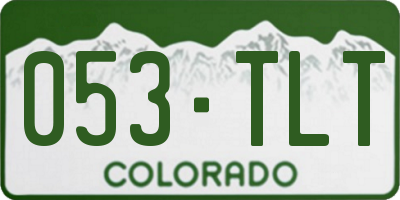 CO license plate 053TLT