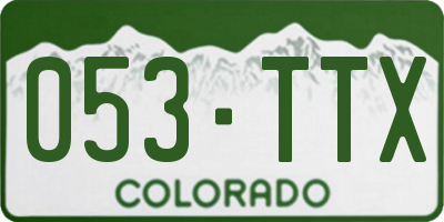 CO license plate 053TTX