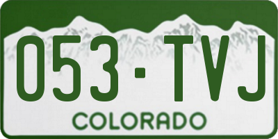 CO license plate 053TVJ
