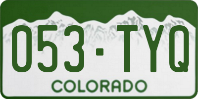CO license plate 053TYQ