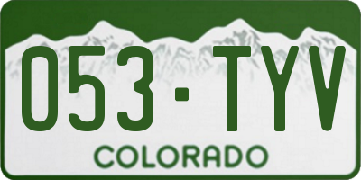 CO license plate 053TYV
