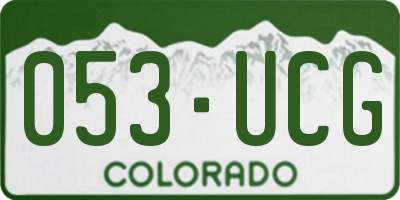 CO license plate 053UCG