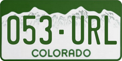 CO license plate 053URL