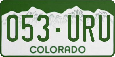 CO license plate 053URU