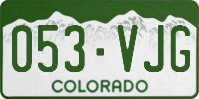 CO license plate 053VJG