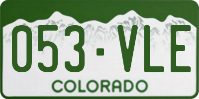 CO license plate 053VLE