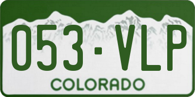CO license plate 053VLP