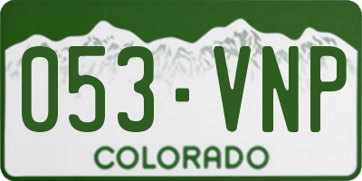 CO license plate 053VNP
