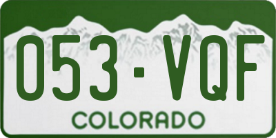 CO license plate 053VQF