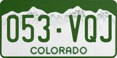 CO license plate 053VQJ