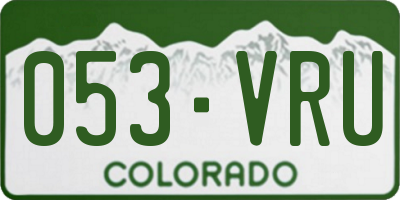 CO license plate 053VRU