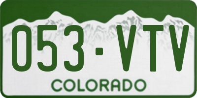 CO license plate 053VTV