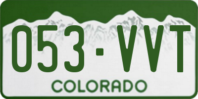 CO license plate 053VVT