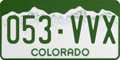 CO license plate 053VVX