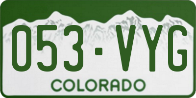 CO license plate 053VYG